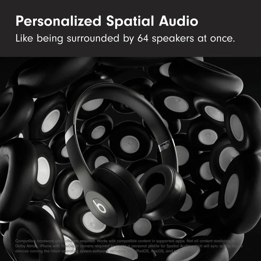 Beats Solo 4 On-Ear Wireless Headphones Matte Black MUW23LL/A Bluetooth New Open